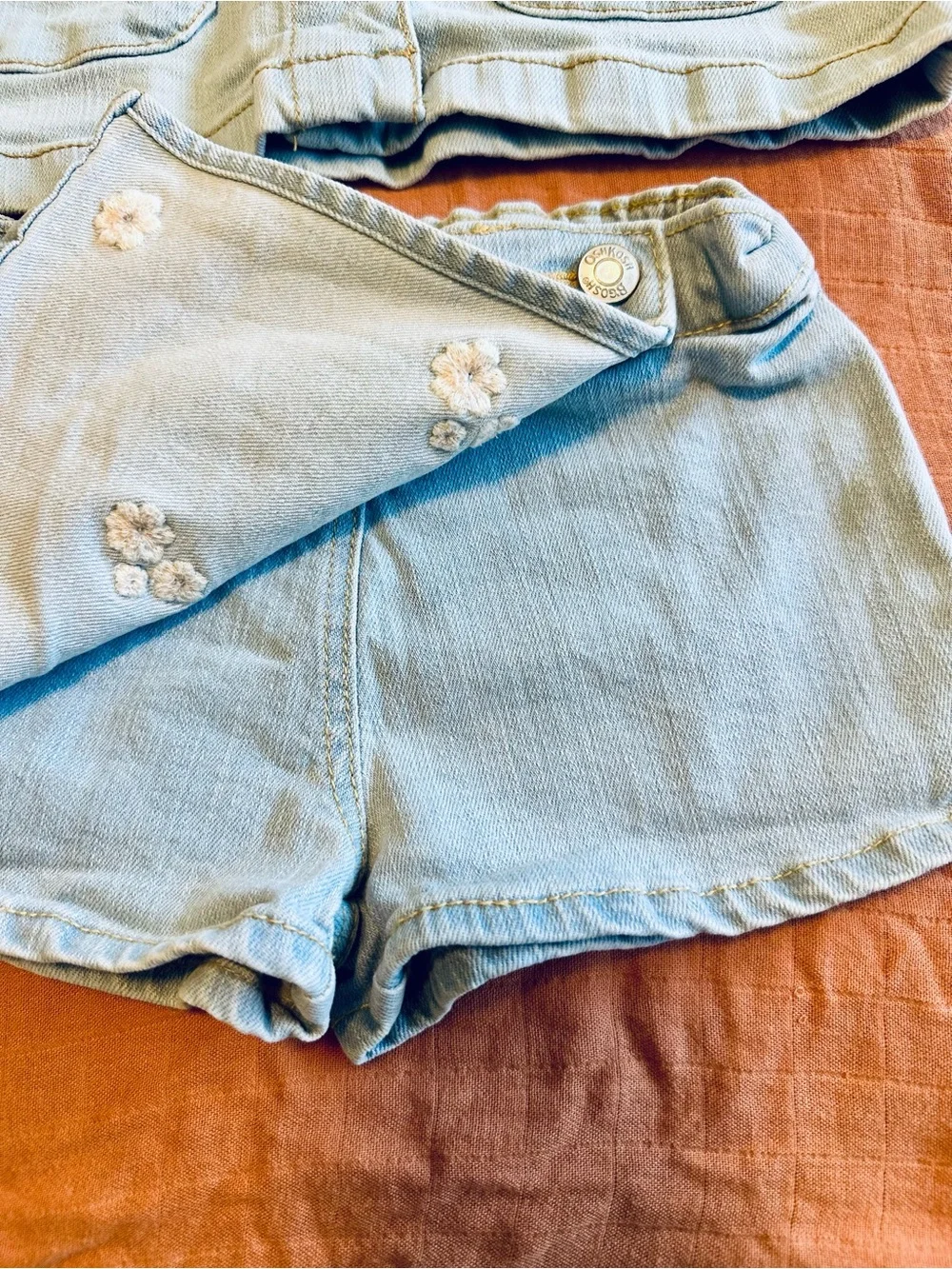 OshKosh B’gosh Baby Girl Denim Jacket & Floral Skort Set 18M